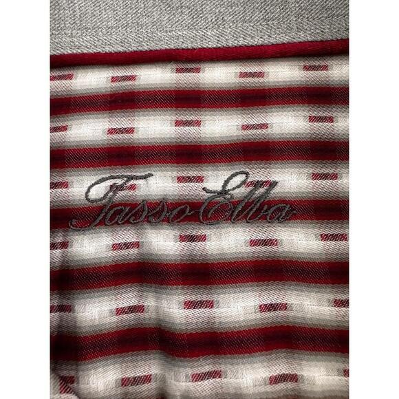 Tasso Elba RedWhite Long Sleeve Checkered Vintage 2003 Button Up Shirt XL - Picture 5 of 10